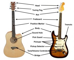  آشنایی اجزاء مختلف گیتار